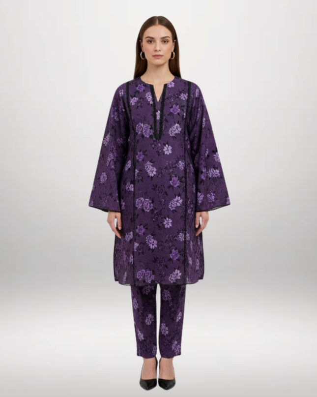 Printed Winter Khaddar 2-Piece Suit
