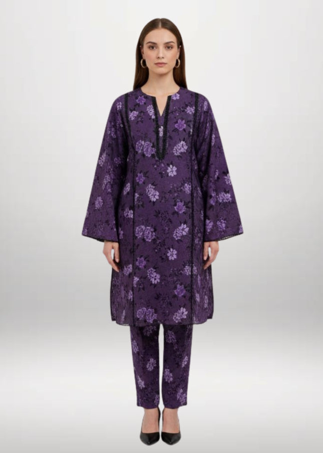 Printed Winter Khaddar 2-Piece Suit