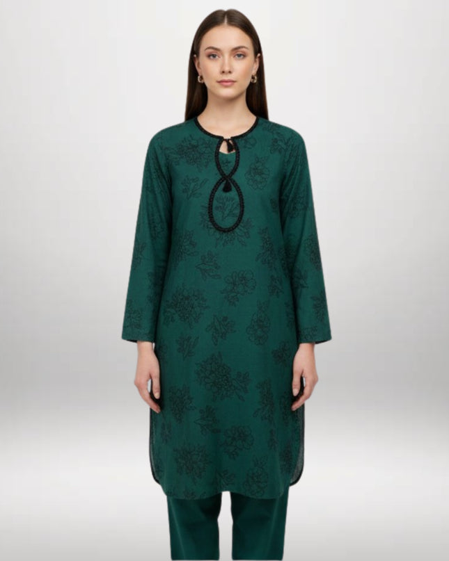 Printed Winter Khaddar 2-Piece Suit