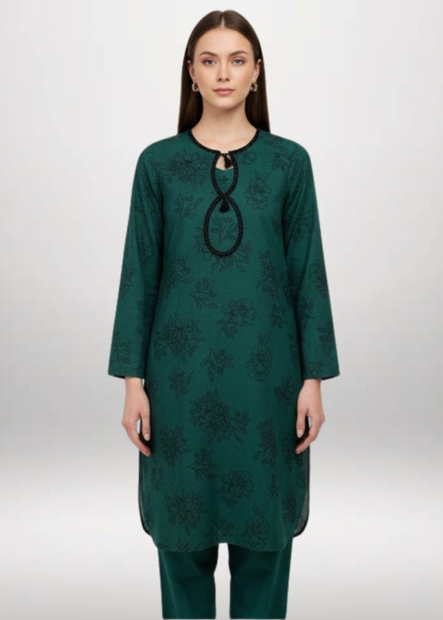 Printed Winter Khaddar 2-Piece Suit