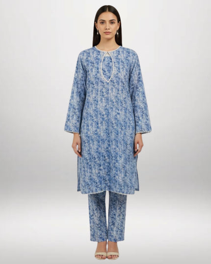 Printed Winter Khaddar 2-Piece Suit