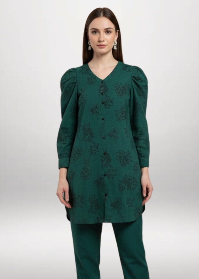 Printed Winter Khaddar 2-Piece Suit