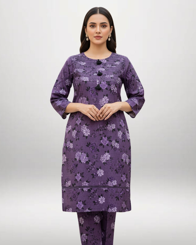 Winter Khaddar Printed Suit – 2 Piece