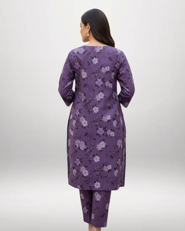 Winter Khaddar Printed Suit – 2 Piece