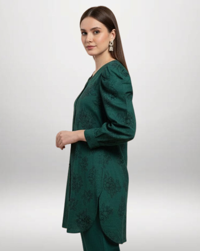 Printed Winter Khaddar 2-Piece Suit