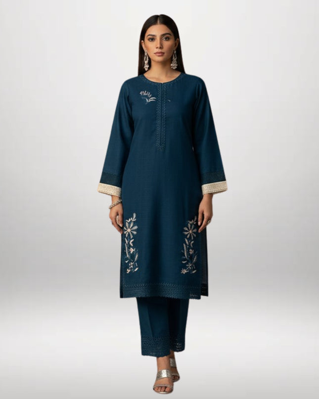 Embroidered Winter Khaddar 2-Piece Suit