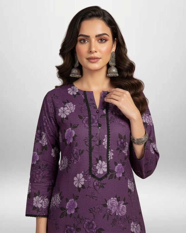 Printed Winter Khaddar 2-Piece Suit