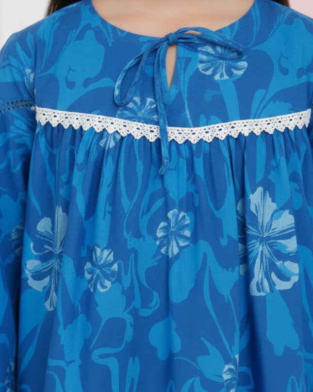 Girls Winter Khaddar Frock – 2 Piece Set