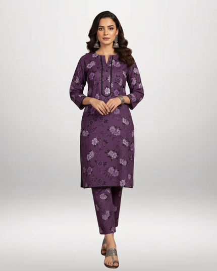 Printed Winter Khaddar 2-Piece Suit