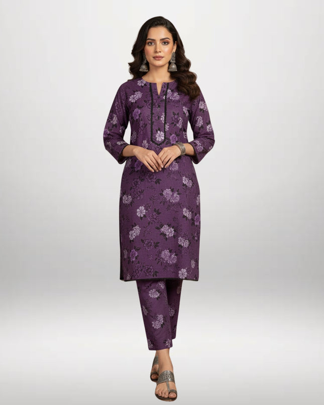 Printed Winter Khaddar 2-Piece Suit